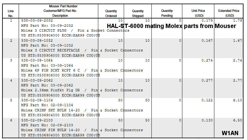 HAL-ST6000-Molex